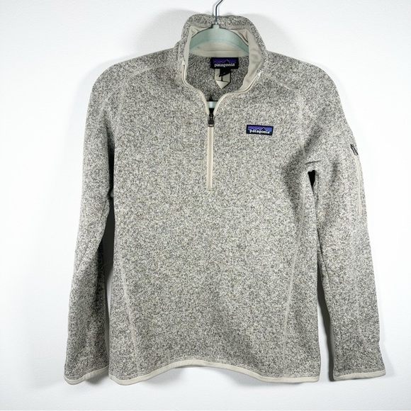 Patagonia Sweater Womens 1/4 Zip Small Pullover Better Fleece Tan Heathered - Picture 1 of 10